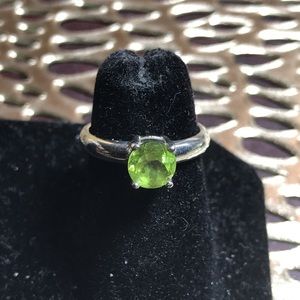 Sterling and Peridot birthstone ring